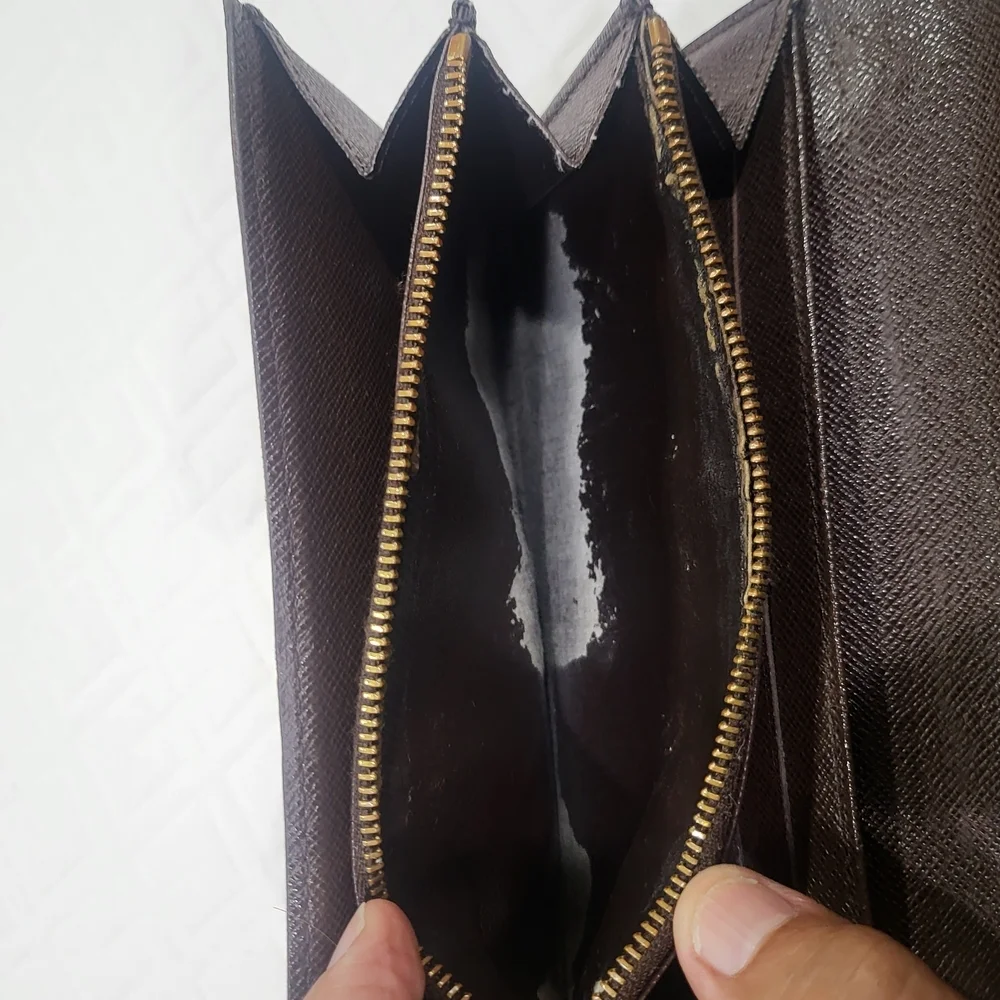 Louis Vuitton Damier Ebene Canvas Sarah Long Wallet